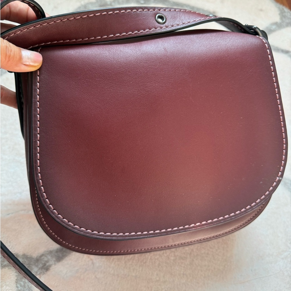 Coach Burgundy Leather Shoulder Bag